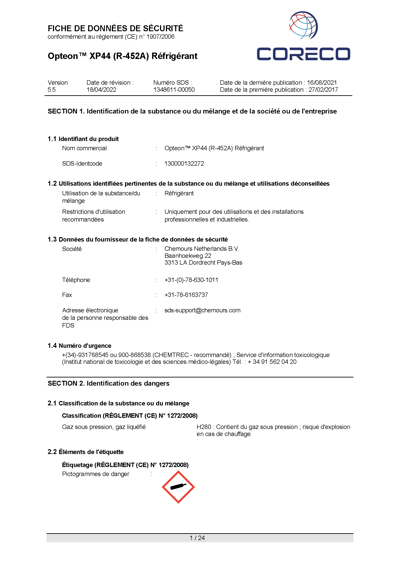 Fiche R-452A